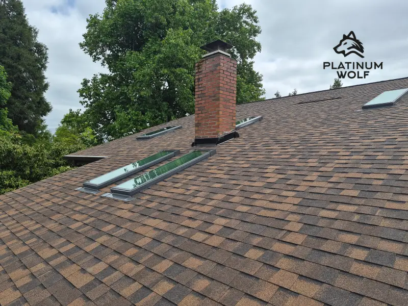 Two story contemporary roofing project in the Willamette Valley — photo 3