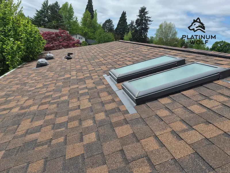 Two story contemporary roofing project in the Willamette Valley — photo 5