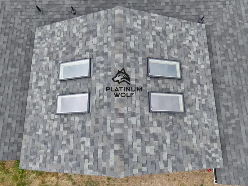 Covered patio roofing upgrade with skylight — photo 1